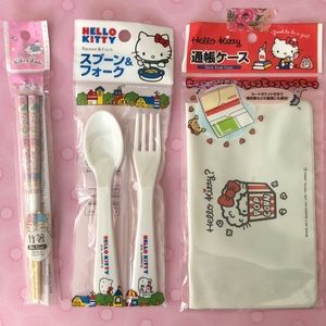 LTS chopsticks, HK fork+ spoon and checkbook cover